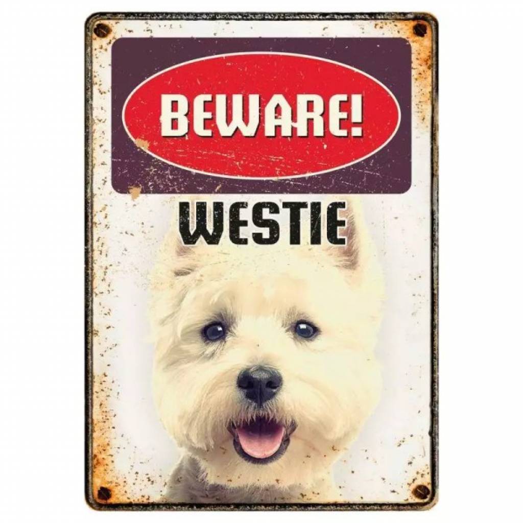 Metallschild "Westie"